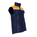 Diepvries bodywarmer Classic, marine/oranje met reflectie