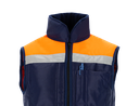 Diepvries bodywarmer Classic, marine/oranje met reflectie