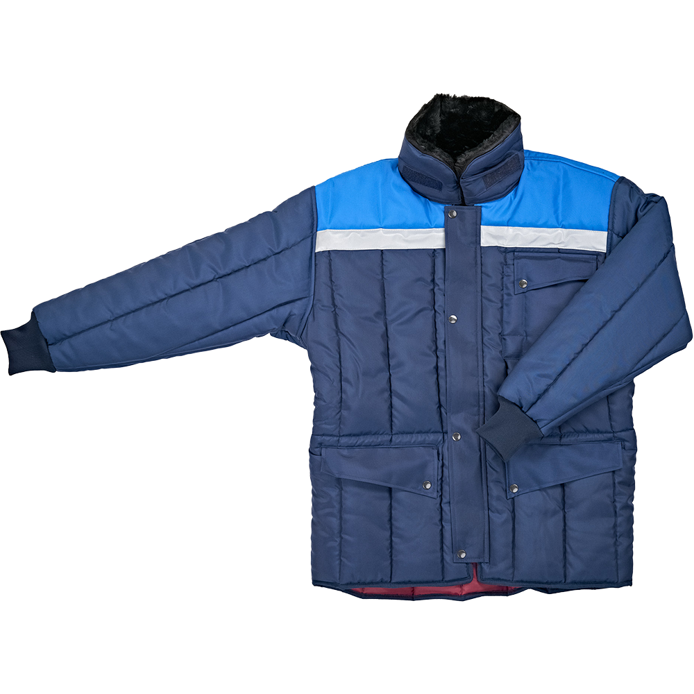 Tiefkühl-Jacken Classic, Marine/Kornblau mit Reflektoren