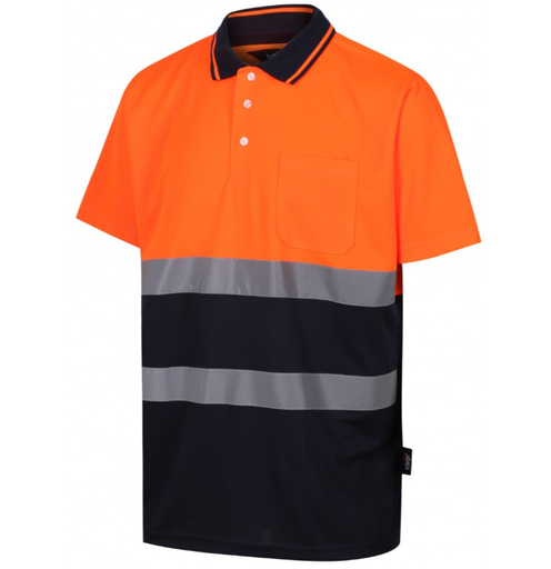 [TPS03HV-O] Hi-Vis Contrast Polo Orange