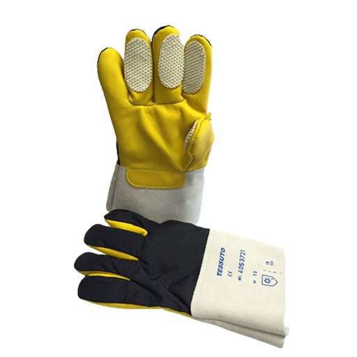 [T31058] Tessuto Leather Long Cuffed Freezer Gloves